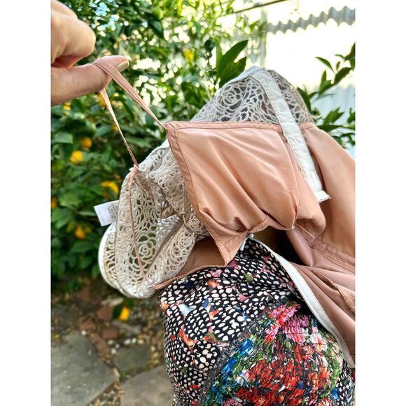 Anthropologie Beguile Byron Lars Lace Study SS Multicolor Print Midi Dress SZ 6 - Picture 5 of 16